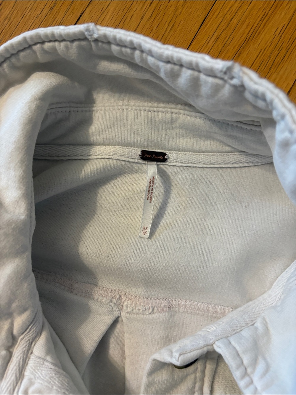 Free People Pale Blue Button-Front Shacket - Picture 2 of 6
